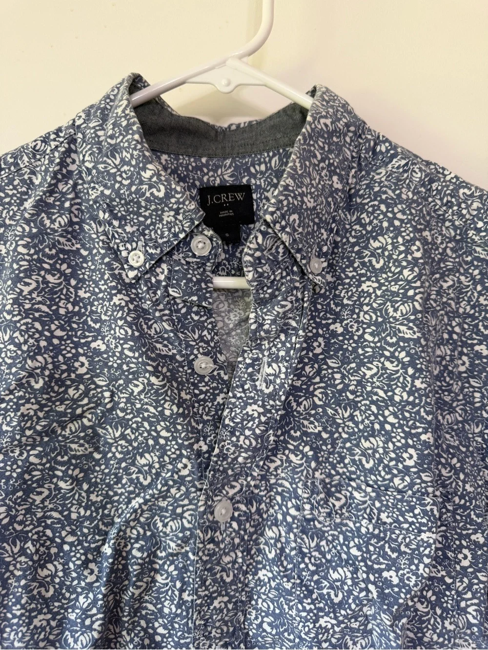 J. Crew Navy Floral Button-Down Shirt